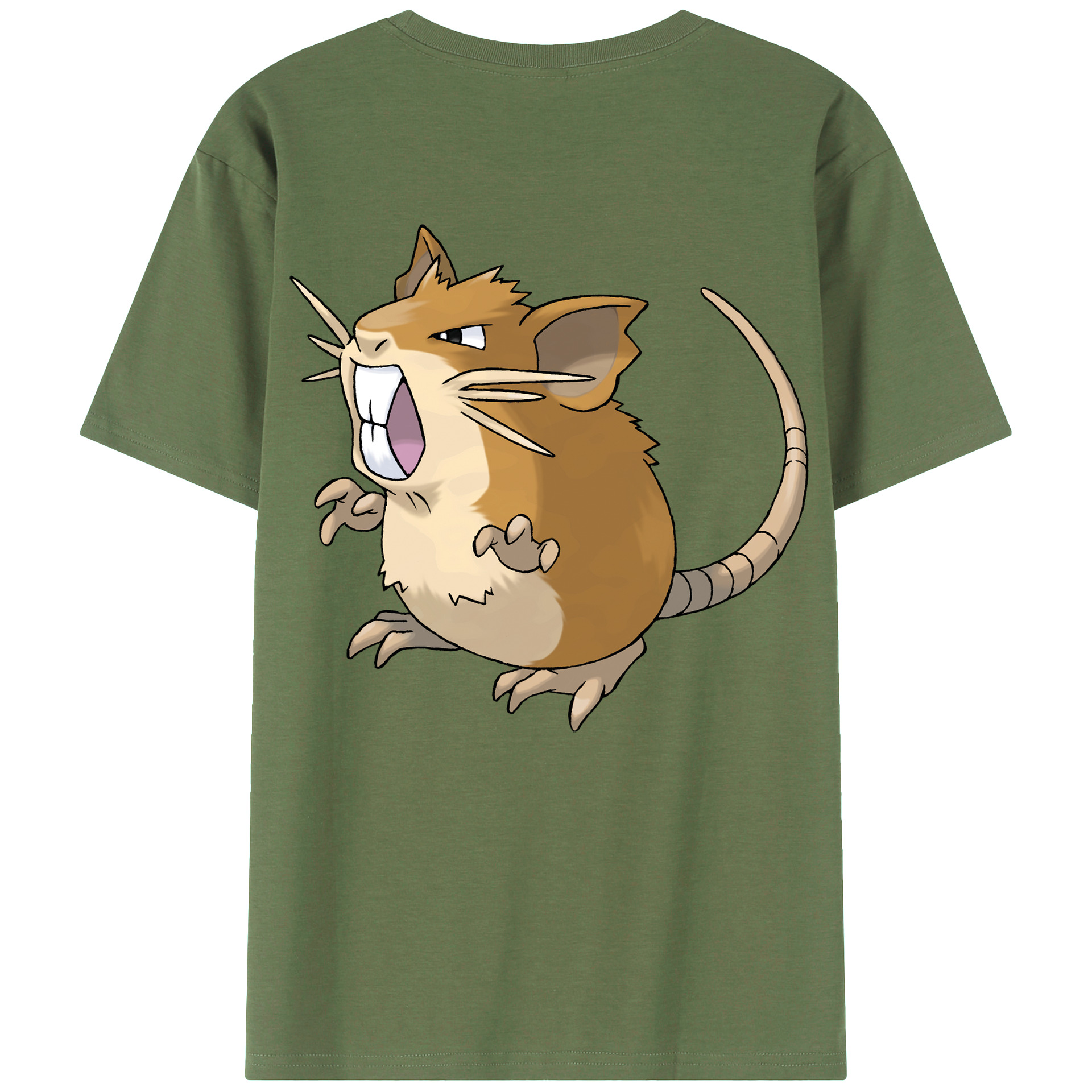 （画像用） ポケットモンスター Pokémon 綿100％ メンズ半袖Tシャツ（バックプリント） 通気性